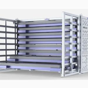 Storage racks for steel plates and profiles