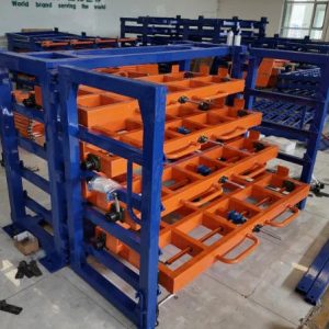 Hand-cranked Pull-out Carbon Steel Sheet Metal Storage Racks