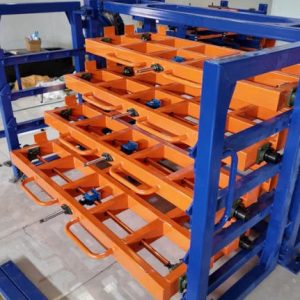 Hand-cranked Pull-out Carbon Steel Sheet Metal Storage Racks
