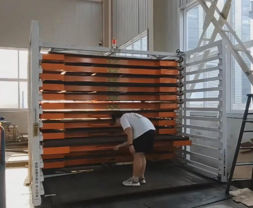 New drawer type steel plate storage rack