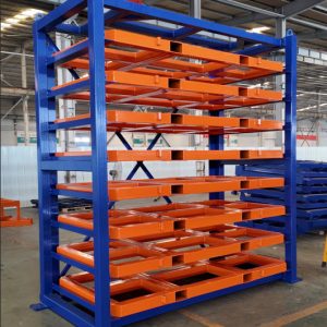 Super heavy-duty pneumatic roll-out racks