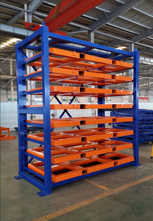 Super heavy-duty pneumatic roll-out racks