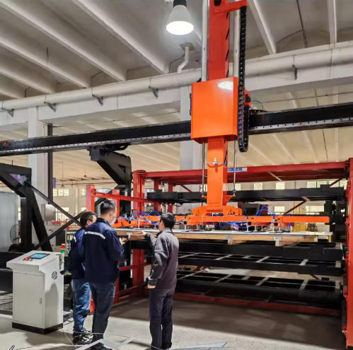 Fully Automatic Plate Gantry Loading and Unloading Robot Manipulator With Drawer Type Sheet Metal Rack