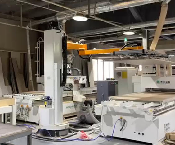 4-axis rotary loading robot for Fiber laser cutter