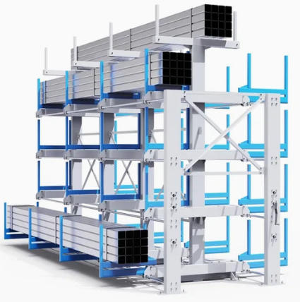 Custom Cantilever Rack Shelf | Expandable Steel Storage for Pipes, Bars & Sheet Material