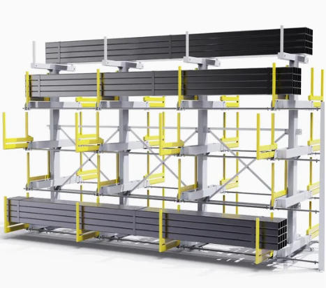 Heavy Duty Cantilever Racking Systems | High-Capacity Long Span Storage for Steel, Pipes & Lumber