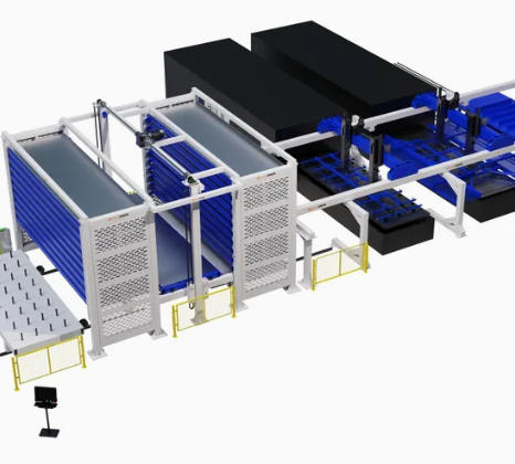 Automatic Laser Cutter Storage System for Warehouse
