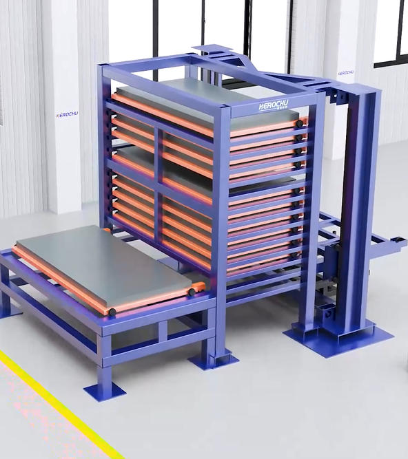 Metal plate destacker and material storage