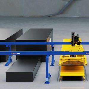 Automated solution for laser cutter loading raw materials