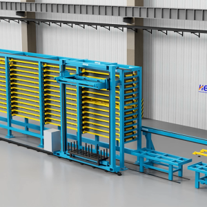 Four-row metal plate storage rack