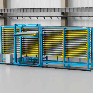 Four-row metal plate storage rack