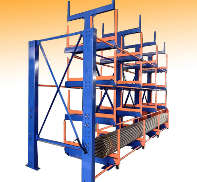 Warehouse Storage Electric Telescopic Cantilever Rack for Pipe Storage