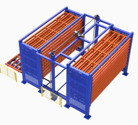 Double-Tower Sheet Material Automated Storage and Retrieval System