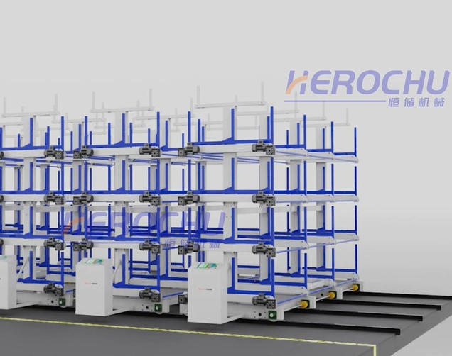 Rail-type telescopic multi-level pipe racking