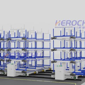 Rail-type telescopic multi-level pipe racking