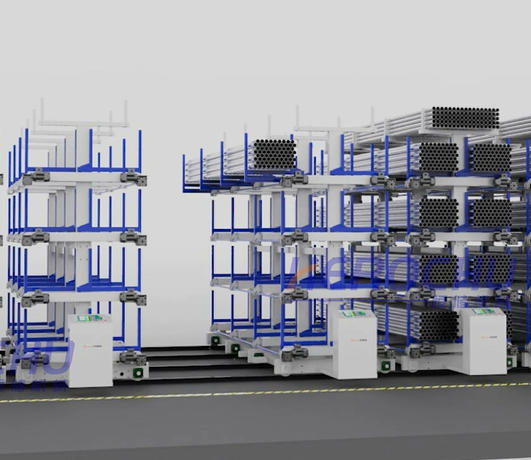 Rail-type Telescopic Multi-Level Pipe Racking