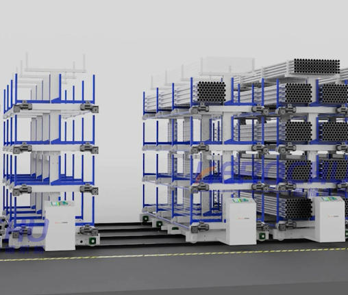 Rail-type Telescopic Multi-Level Pipe Racking