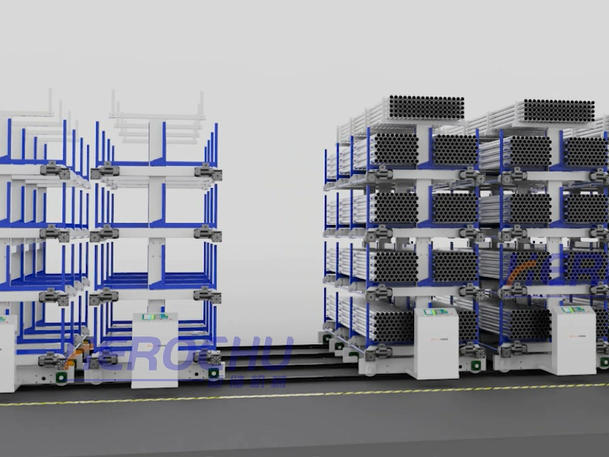 Rail-type Telescopic Multi-Level Pipe Racking