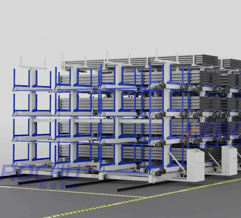 Maximize Your Warehouse Storage Density with Herochu Rail-type Telescopic Cantilever Shelves
