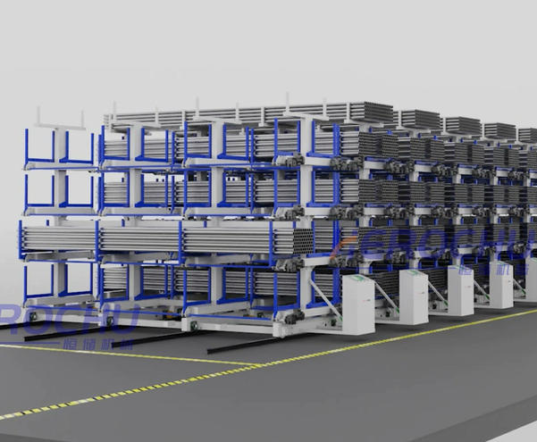 Maximize Your Warehouse Storage Density with Herochu Rail-type Telescopic Cantilever Shelves