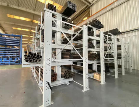 Custom Steel Tube Storage Racks for Heavy-Duty Long Material Management