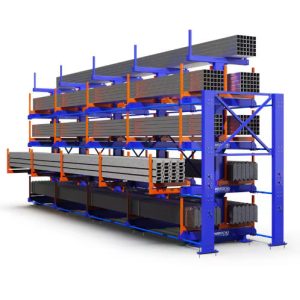Industrial Cantilever Sheet Metal Rack with Extendable Arms for Heavy Storage