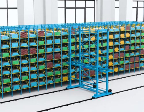 Organize Long Goods with Honeycomb Structure Roll Out Cassette Racking ...