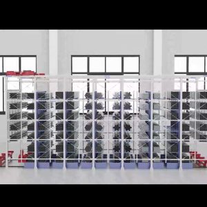 Ceiling-mounted smart section bar stereoscopic metal plate storage warehouse