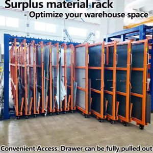 Industrial Adjustable Vertical Roll-Out Racks for Sheet Metal