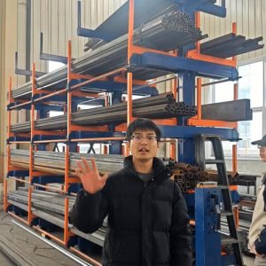 Adjustable Heavy Duty Storage System for Long Pipes, Bars and Sheet Metal