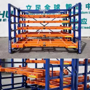 Industrial Steel Sheet Storage Racks with Roll-Out Shelves
