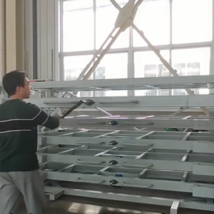 Hand-Cranked Metal Sheet Slide-in Shelving Unit for Storage Rack