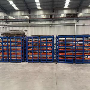 Secure Heavy-Duty Drawer Storage Rack for Manufacturing Plants with Full-Extension Rollers