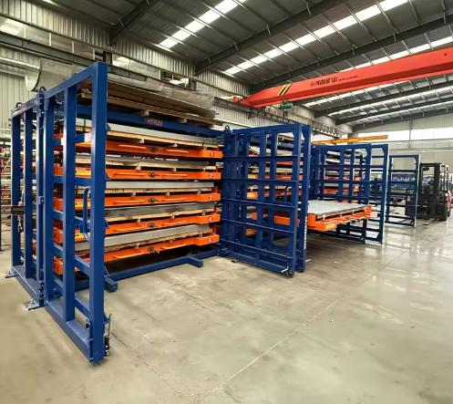 Drawer Type Sheet Shelving System Stacking Racks for Laser Applications