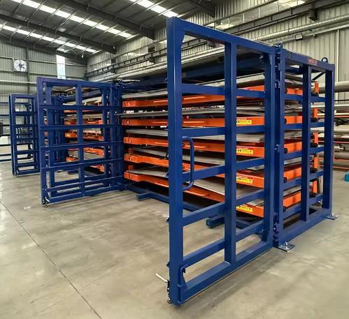 Drawer Type Sheet Shelving System Stacking Racks for Laser