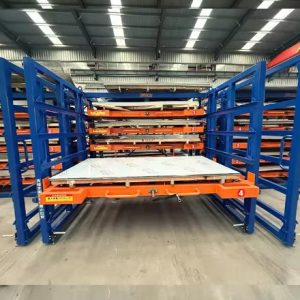 Hand-Cranked Metal Sheet Slide-in Shelving Unit for Industrial Storage Needs
