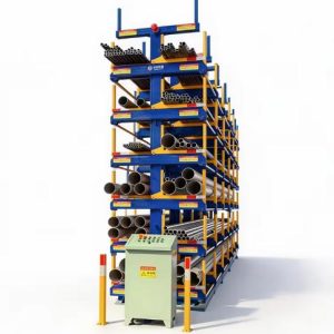 Warehouse Telescopic Cantilever Rack for Pipe, Tube, and Steel Bar Storage in Manufacturing Factories
