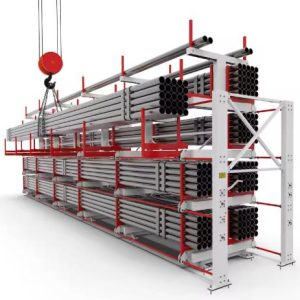 CE Certified Heavy Duty Telescopic Cantilever Rack for Long Material Warehouses