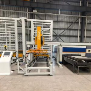 Automated Sheet Storage Rack with Smart Robot Loading & Laser Cutter Compatible