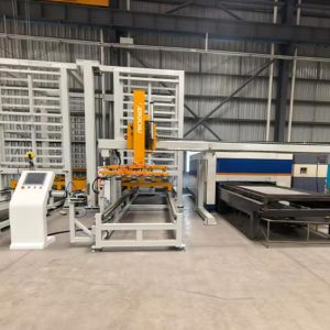 Sheet metal magazine with integrated loading and unloading