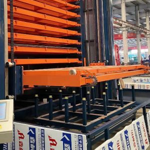 Built-in loading sheet metal storage system