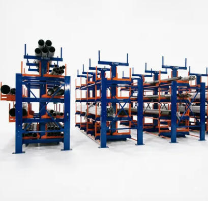 Heavy Load Telescopic Cantilever Rack for Pipe Warehouse | 6-Ton Capacity per Arm | CE Certified