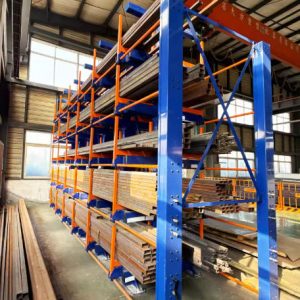 Double Single Side Shelving System – Heavy Duty Cantilever Racking with Aluminum and Steel Storage Capability