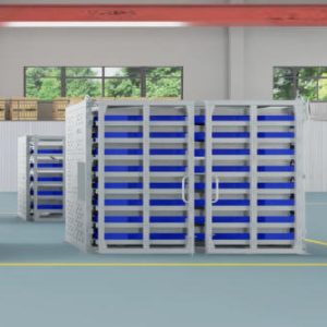 Sheet Metal Storage Systems – Maximize Warehouse Space with Herochu Vertical Drawer Racks