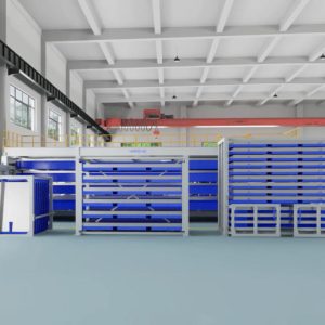 Heavy Duty Roll Out Sheet Metal Storage System for Wood, Plastics & Aluminum