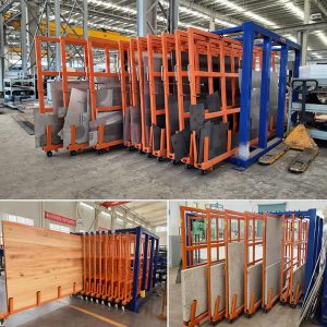 Heavy Duty Vertical Scrap Storage Rack | Herochu Roll-Out System for Sheet Remnants