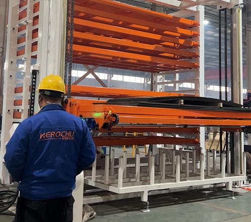 Twin-Tower Automated Storage System for Steel Plates