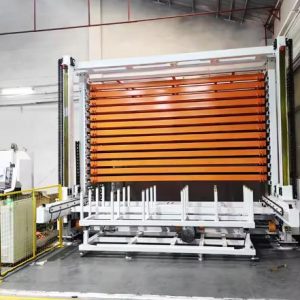 Efficient Automatic Vertical Metal Sheet Storage Solution for Warehouses