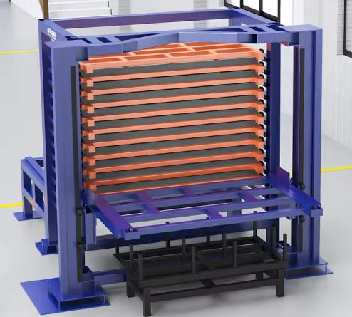 Fully Automatic Sheet Material Storage – PLC Touch Screen Control with Automatic Weight Detection for Zero-Touch Operation