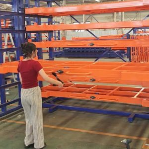 6m Laser Cutting Sheet Metal Storage Rack with Roll Out Drawers System